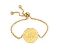 EUEAVAN Tetragrammaton Pentagram Bracelet YHVH YHWH Jehovah Bracelet Yeshua Blessed Prayer Hebrew Bible 72 Names of God Wicca Amulet Jewelry Gift for Jewish Christian (gold)