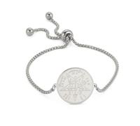 EUEAVAN Tetragrammaton Pentagram Bracelet YHVH YHWH Jehovah Bracelet Yeshua Blessed Prayer Hebrew Bible 72 Names of God Wicca Amulet Jewelry Gift for Jewish Christian (silver)