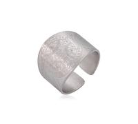EUEAVAN Tetragrammaton Pentagram Ring for Men Hebrew Name of God YHVH YHWH Jehovah Pentacle Yeshua Blessed Prayer Ring Energy Angel Magic Amulet Jewelry Wiccan Gift (B-Angel Magic silver, 10)