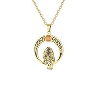 EUEAVAN Tiger Necklace for Men Celtic Eye Stone I'm the King Pendant Vintage Gemstone Animal Themed Jewelry Lucky Gift for Animal Lover Women (gold)