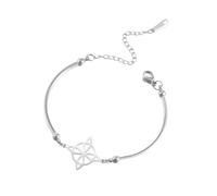 EUEAVAN Witches Knot Bracelet Celtic Knot Triple Goddess Anklet Nudo De Bruja Good Luck Triquetra Trinity Wiccan Amulet Jewelry Irish Witchy Gifts for Women (witch knot 2 silver 3)
