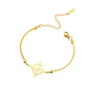 EUEAVAN Witches Knot Bracelet Celtic Knot Triple Goddess Anklet Nudo De Bruja Good Luck Triquetra Trinity Wiccan Amulet Jewelry Irish Witchy Gifts for Women (witch knot 2 gold 3)