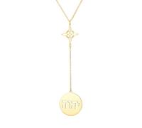 EUEAVAN Witches Knot Jehovah Necklace Nudo De Bruja YHVH YHWH Yeshua Tetragrammaton Pentagram Pendant Solomon Wicca Amulet Religions Jewelry Wiccan Gift (witch knot 1, Y-shaped chain gold)