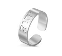 EUEAVAN YHVH YHWH Jehovah Ring for Women Tetragrammaton Ring Yeshua Blessed Prayer Hebrew Bible Names of God Jewelry Christian Jewish Religion Gift, Stainless Steel, No Gemstone