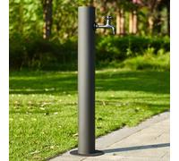 304 Stainless Steel Vertical Garden Water Column with Hose Stand Outdoor Floor Mount Faucet for Irrigation and Watering Fountain