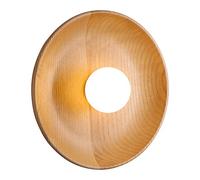 EUEIQCBZ Modern Wood Wall Light Round Wall Sconce Glass Globe Wall Lamp Shade, Home Decor Lighting Fixture G9 Headboard Lighting Fixtures for Living Room Bedroom Bedside Restaurant