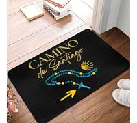 EUEKQOIB Buen Camino de Santiago Doormat Non Slip Entrance Kitchen Bathroom Floor Door Bedroom Balcony Rug Carpet Footpad