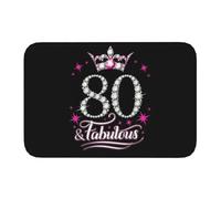 EUEKQOIB Diamobd Rhinestone Crown 80th Birthday Gift Doormat Entrance Kitchen Bathroom Floor Door Bling Crystal Bedroom Rug Carpet
