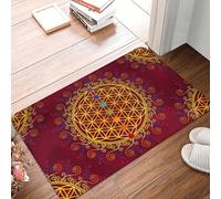 EUEKQOIB Flower of Life Doormat Non Slip Entrance Kitchen Bath Door Floor Mat Spirituality Yoga Zen Mandala Garage Rug Carpet Footpad