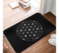 EUEKQOIB Flower Of Life Star Front Floor Door Entrance Mat Indoor Mandala Kitchen Bath Doormat Living Room Carpet Rug