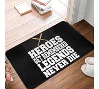 EUEKQOIB Heroes Get Remembered Legends Never Die Non slip Doormat Floor Mat Carpet Rug Kitchen Entrance Home Balcony Footpad