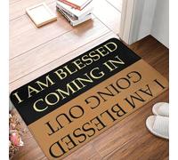 EUEKQOIB I Am Blessed Coming In Front Door Mat Anti Slip Indoor Waterproof Doormat Kitchen Bedroom Entrance Rug Carpet