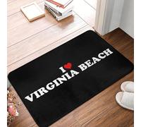 EUEKQOIB I Love Virginia Beach He Anti slip Doormat Floor Mat Washable Carpet Rug Kitchen Entrance Home Bedroom Footpad