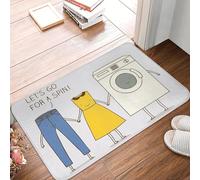 EUEKQOIB Let's go a spin Anti slip Doormat Floor Mat Durable Carpet Rug Kitchen Entrance Home Living room Footpad