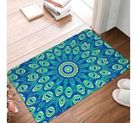 EUEKQOIB Mandala Peacock Plumage Doormat Anti Slip Kitchen Bath Mat Living Room Floor Door Entrance Carpet Rug
