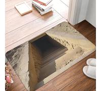 EUEKQOIB Realistic 3D Stone Step Into Darkness Printed Doormat Mat Anti Slip Kitchen Bathroom Bedroom Rug Carpet
