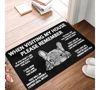EUEKQOIB When visiting my house please remember Quotes Door Floor Kitchen Bath Anti Slip Indoor Doormat Garden Entrance Carpet Rug