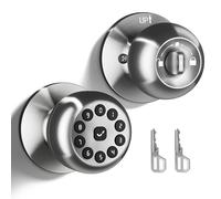 EUERTE Smart Door Knob with Lock,Keyless Entry Door Lock for Front Door, Keypad Smart Door Locks,Auto Lock,Easy to Install,Great for Bedroom,Home,Office,Hotel,Garage (Silvery,No App)