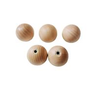 EUETVEXERK 10PC Solid Wood Ball Wooden Handle Single Hole Drawer Bead Simple Home Log Cabinet Door Cabinet Door Handle(30mm)