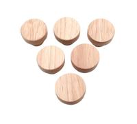 EUETVEXERK Oak Round Handle Dia 30/35/40/50mm Natural Wooden Cabinet Drawer Wardrobe Knobs for Furniture Hardware Cabinet Door Handle(9pcs,50x25mm)