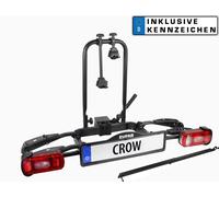 Eufab Bike Carrier CROW For 2 Bikes E-Bike + Loading Ramp + License Plate