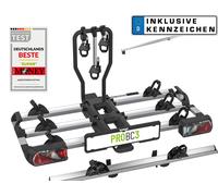 Eufab Bike Carrier PROBC3 for 4 Bikes E-Bike +Loading Ramp +License Plate