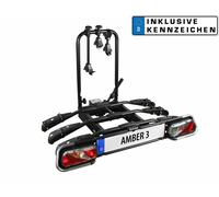 Eufab Bike Rack Amber III for 3 Bicycles E-Bike + Licence Plate