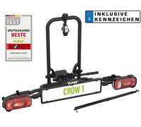 Eufab Bike Rack Crow 1 for 1 Bicycle E-Bike + Ramp +Licence Plate