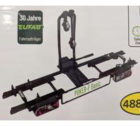 Eufab Poker-F Basic Tow Bar Bike Rack, 2 Folding E-Bike Carrier, Black
