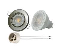eufeifeiegds 1-Set 50W Bulb Equivalent 65-70mm 2.5inches LED Down Light GU10 with Fixture Recessed Ceiling Downlight(Warm White 3000K)