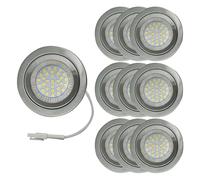eufeifeiegds 10-Piece Recessed Light 2.5W LED Cabinet Cooker Range Hood Bulb 220-240V for 60mm Hole Vent Hood Bulb 20W Halogen Equivalent wefeiegds(White 6000K)