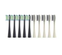 eufeifeiegds 10PCS Replacement Toothbrushes Head for X PRO/ Z1/ F1/ One/Air 2 /SE Ect Full Range of Electric Toothbrushes(5Black5BeigeGray)