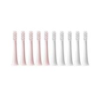 eufeifeiegds 10pcs Replacment Heads for T100 Electric Toothbrush Soft Vacuum Whitening Clean Bristle Brush Nozzles Head(5White 5Pink)