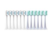 eufeifeiegds 12PCS for T300/T500/T700 Replacement Brush Heads Electric Tooth Soft Bristle Caps Vacuum Package Nozzles(6WhiteBlue6Green)