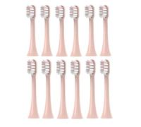 eufeifeiegds 12PCS Replacement Brush Heads for V1/X1/X3/X5/X3U/X3PRO/v1/v2 Electric Toothbrush Heads Soft Bristle Nozzles(Pink)