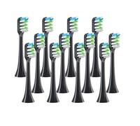 eufeifeiegds 12pcs Replacement Heads for X3/X3U/X5 Toothbrush Clean Tooth Brush Heads Electric Toothbrush Soft Bristle Nozzles(12PCSBlack)