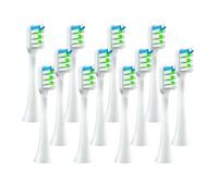 eufeifeiegds 12pcs Replacement Heads for X3/X3U/X5 Toothbrush Clean Tooth Brush Heads Electric Toothbrush Soft Bristle Nozzles (12PCSWhite)