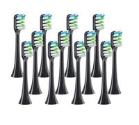 eufeifeiegds 12pcs Replacement Heads for X3/X3U/X5 Toothbrush Clean Tooth Brush Heads Electric Toothbrush Soft Bristle Nozzles (12PCSBlack)