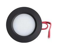 eufeifeiegds 12V 24V Slim LED Cabinet Light 3W Ultra-thin 14mm 2'' Recessed Ceiling Lamp 55mm Hole Househould Book Shelf Downlight(Natural White 4000K,Black Shell,DC 24V)
