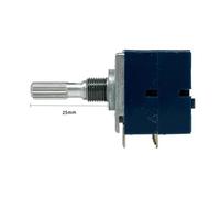 eufeifeiegds 1pc ALPS RK27 Dual-unit Serrated Volume Rotary Potentiometer 50K 100K 50Ax2 100AX2 Dual Slotted 8Pins 25MM Flower Shaft wefeiegds(100K Ohm)