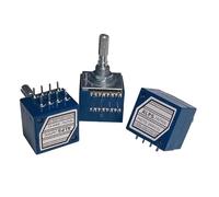 eufeifeiegds 1PCS RH2702 Resistance stepping Dual-unit Rotentiometer A50KX2 A100KX2 A250KX2 8pins ALPS RK27 Floral Axis 25mm wefeiegds(50K Ohm)