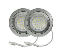 eufeifeiegds 2-Pack 230V 2.5W LED Cooker Range Hood Light for 60mm Hole Clear Glass Smoke Exhauster Ventilator Cabinet Lamp =20W wefeiegds(White 6000K)