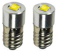 eufeifeiegds 2-pcs 3W P13.5S E10 Mag Light LED Bulb C&D Cell Flashlight Converter Bulbs 6v 12v 18v 24v(E10,6-24V AC DC,White 6000K)