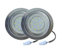 eufeifeiegds 2-piece 12V DC Built-in Cooker Range Hood Light Bulb 1.5W LED 20W Halogen Bulb Replacement Puck Light LED Trailer Car Lamp wefeiegds(With EL Connector,Warm White 3000K)