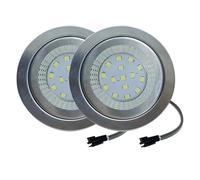 eufeifeiegds 2-piece 12V DC Built-in Cooker Range Hood Light Bulb 1.5W LED 20W Halogen Bulb Replacement Puck Light LED Trailer Car Lamp wefeiegds(With SM Connector,Warm White 3000K)