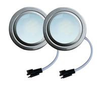 eufeifeiegds 2-Piece 50mm 55mm Hole Cooker Range Hood Bulb Light 1.5W 12V DC 230V with EL4.5 Male Connector Vent Light Lamp Cabinet Light wefeiegds(With SM Connector,12V DC WARM WHITE_NO)