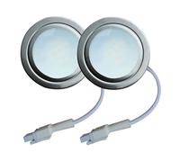 eufeifeiegds 2-Piece 50mm Kitchen Cabinet Light Bulb Warm White Daylight Cupboard Closet Puck Light Kitchen Smoker Cooker Light Lamp 12V DC wefeiegds(Warm White 3000K,WITH EL_220-240V AC)