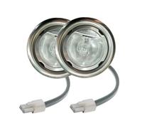 eufeifeiegds 2-Piece 64mm 3W LED 20W Kitchen Stove Light Bulb 2-1/8 Inches 12V AC DC Clear Glass Smoke Fan Exhauster Lamp(20W Halogen)