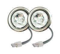 eufeifeiegds 2-Piece AC 12V Cabinet Light Shell 64mm Under Puck Shelf Showcase Kit Kitchen Closet Fixture Without Bulb