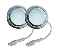 eufeifeiegds 2-Piece Kitchen Smoke Light 1.5W 12V 230V Exhauster Ventilator Light Bulb 50mm Hole Cooker Range Hood LED Light Mini Vent Light wefeiegds(Warm White 3000K,EL CONNECTOR_NO_220-240V AC)